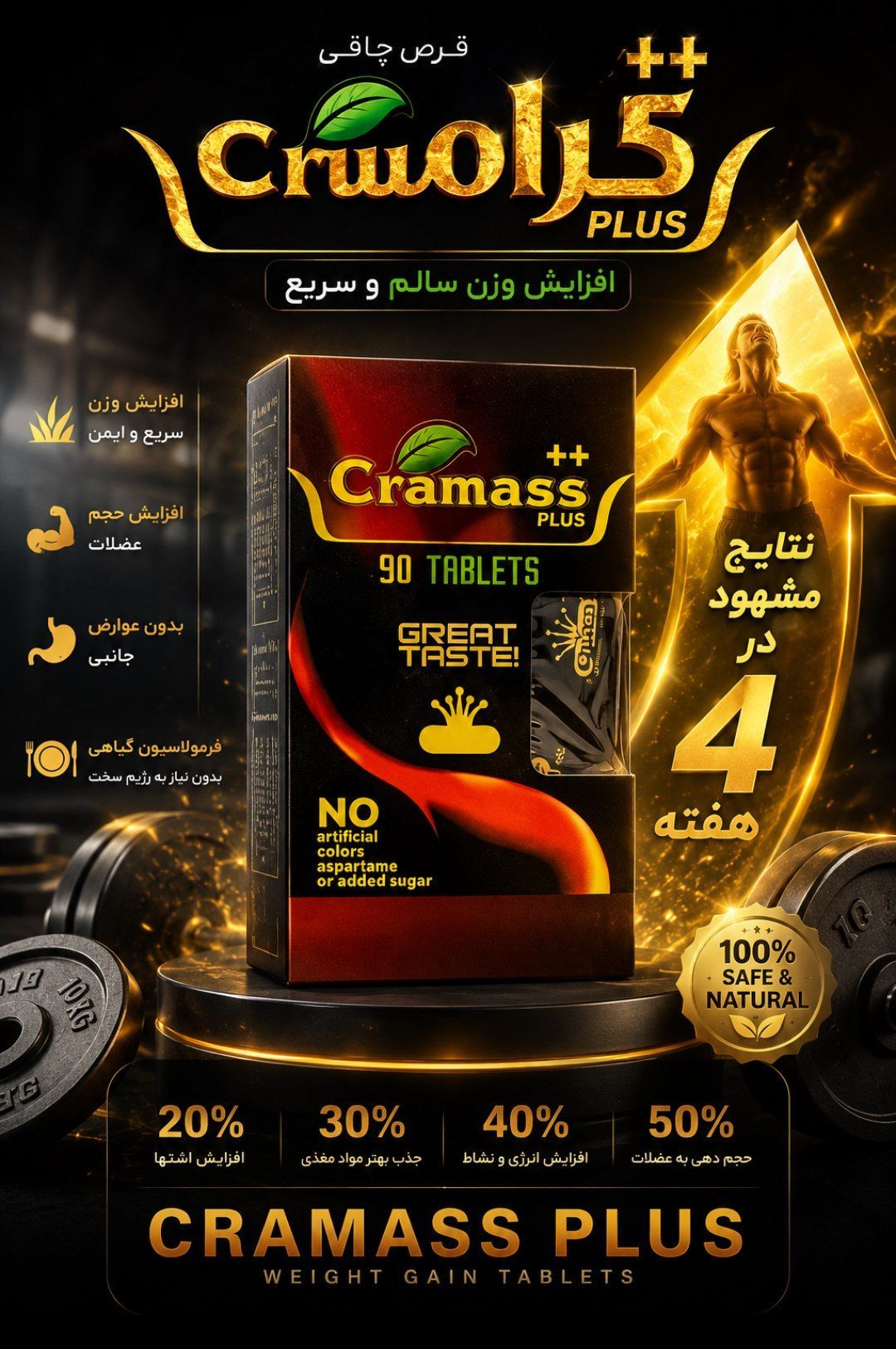 قرص چاقی کرامس پلاس رنگ قرمز مشکی
